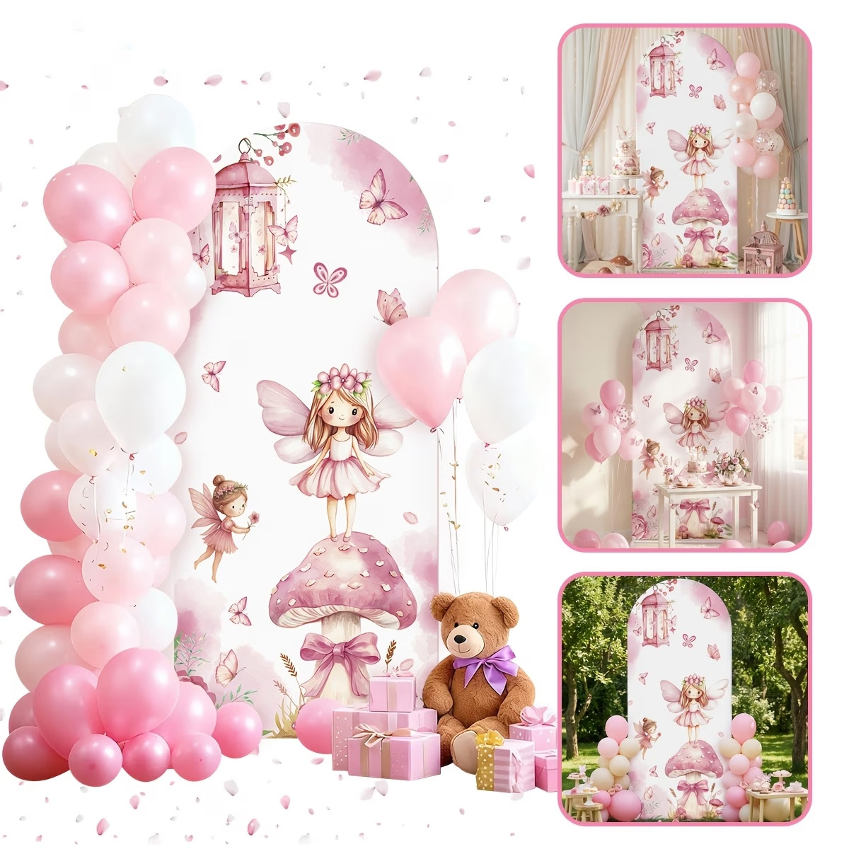 Dessert Table Backdrop - خلفية لحفلات أعياد الميلاد بتصميم الجنيات