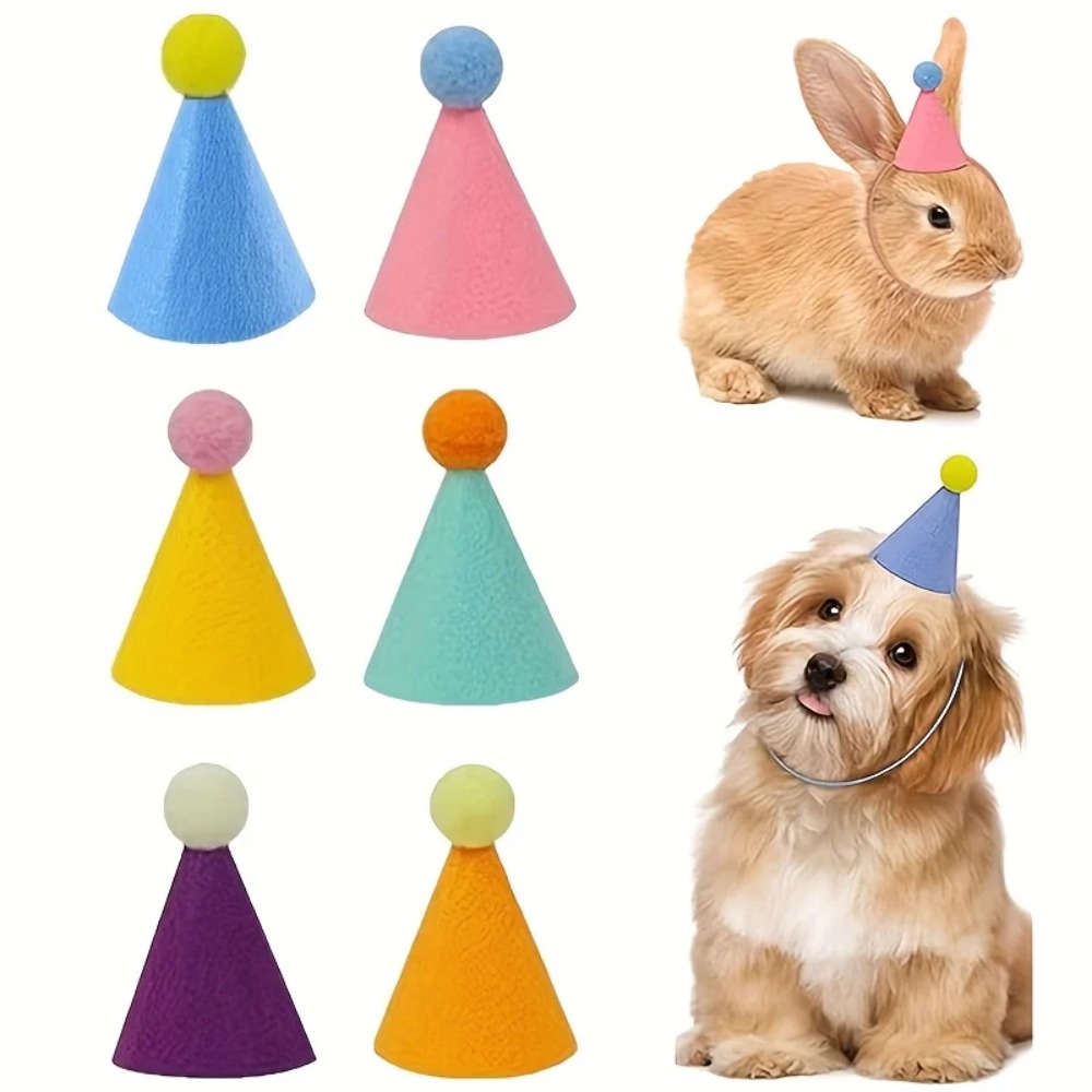 Party Hat Cone - 6 قطع من قبعات الحفلات الصغيرة: