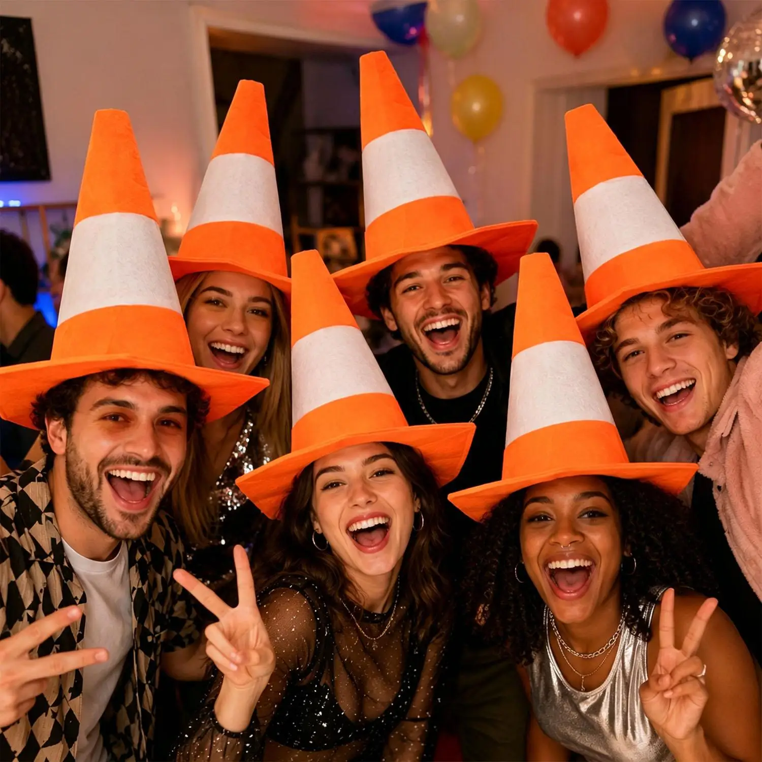 Party Hat Cone - 1/3/5 قطع قبعات مخروطية مرحة قابلة