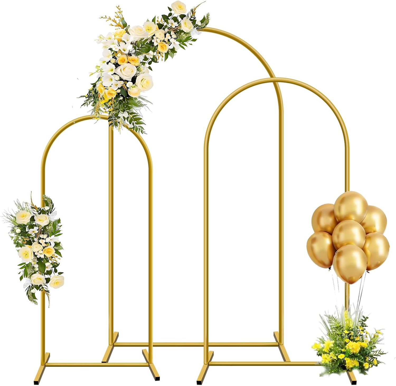 Balloon Arch Kit - 1 قطعة قوس معدني ذهبي خلفية