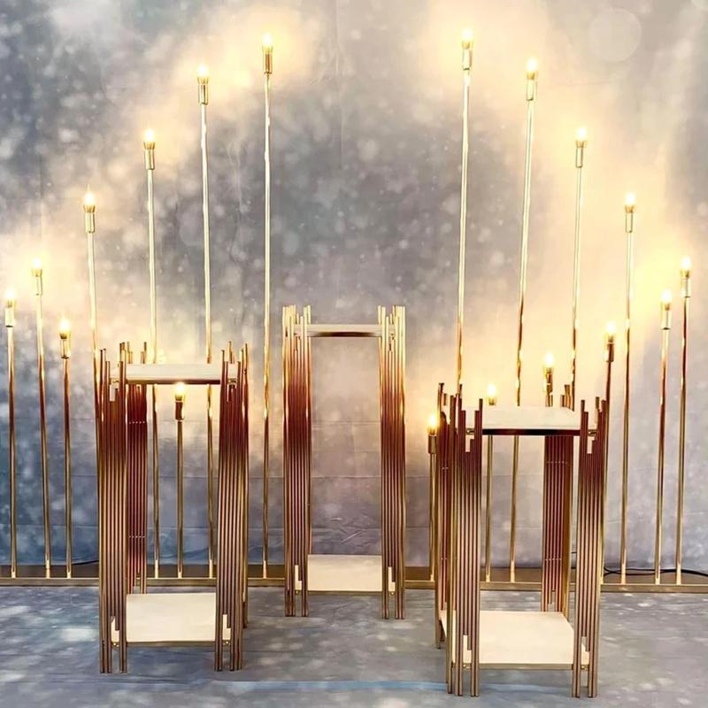 ديكور خلفية الممشى المعدنية ال - مراجعة Dessert Table Backdrop وسعره