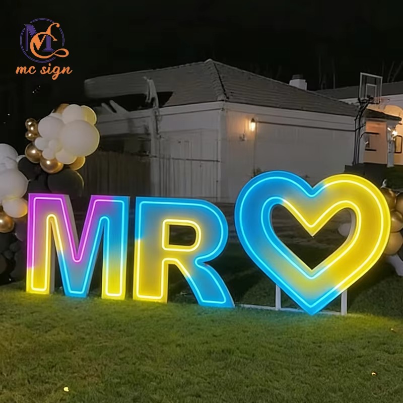 لافتة LED قائمة بذاتها بحروف م - مراجعة Event Party Supply Rental وسعره
