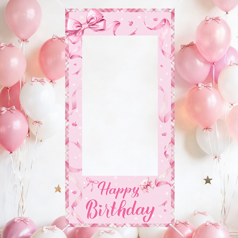 إطار صور وردي بتصميم فيونكة، خ - مراجعة Photo Booth Frame وسعره