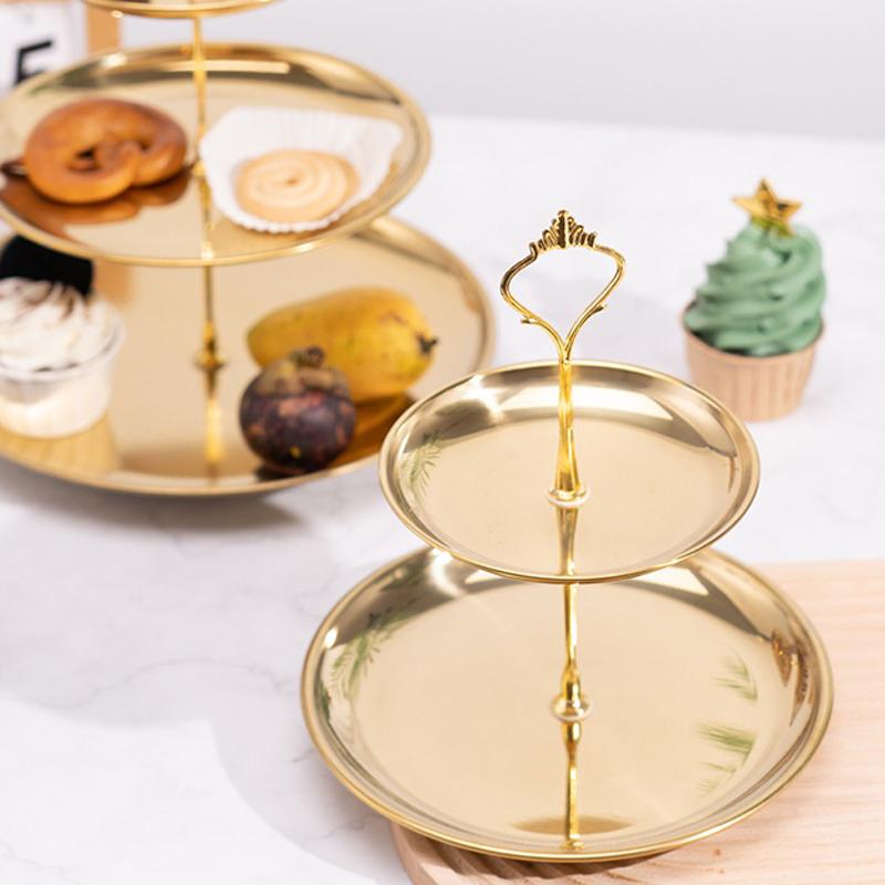 حامل كيك ذهبي وفضي بطبقتين/ثلا - مراجعة Cupcake Stand Tier وسعره