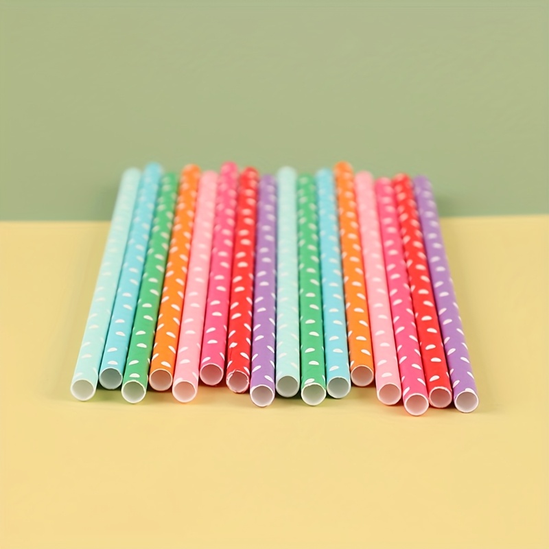 100 قطعة من شفاطات الورق الملو - مراجعة Paper Straw Color وسعره