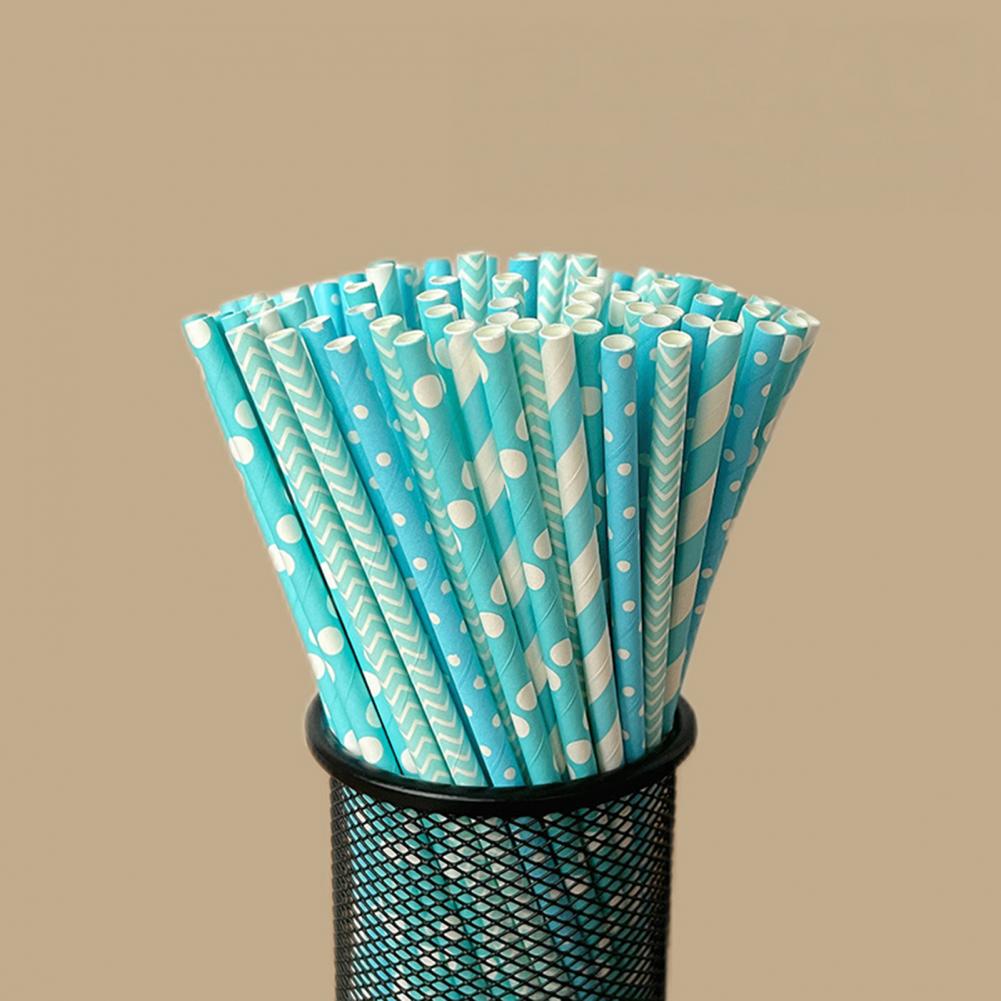 100 قطعة من شفاطات الشرب الملو - مراجعة Paper Straw Color وسعره