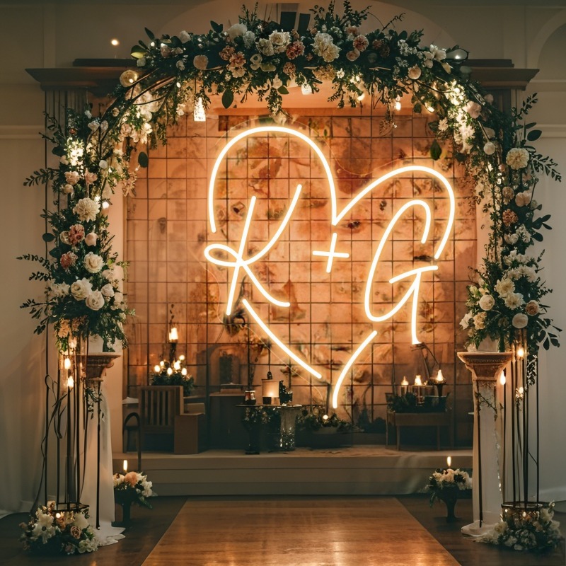 مخصص الأحرف الأولى القلب LED ا - مراجعة Eve Party وسعره