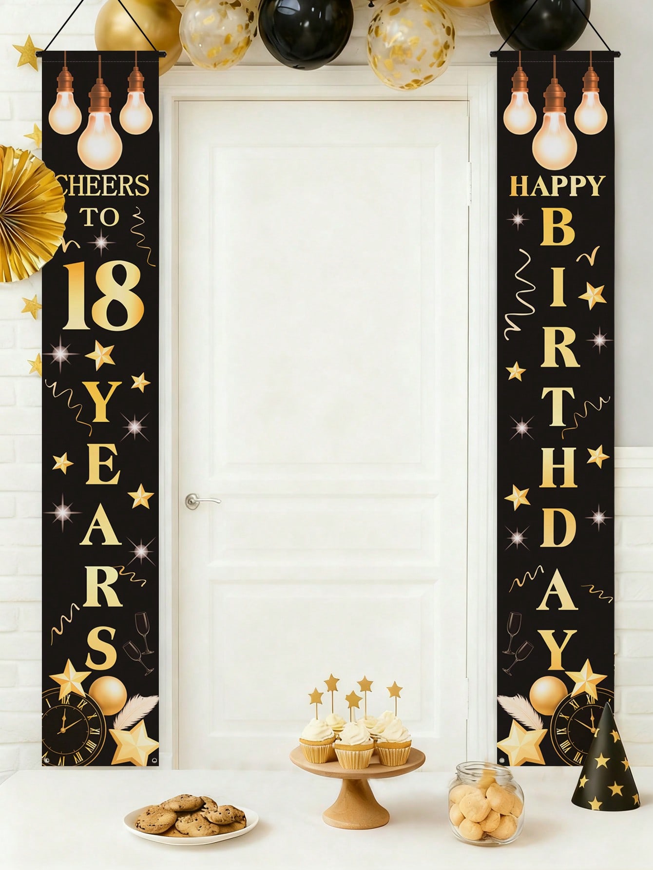 زوج واحد من لافتات الاحتفال بع - مراجعة Party Banner Gold وسعره