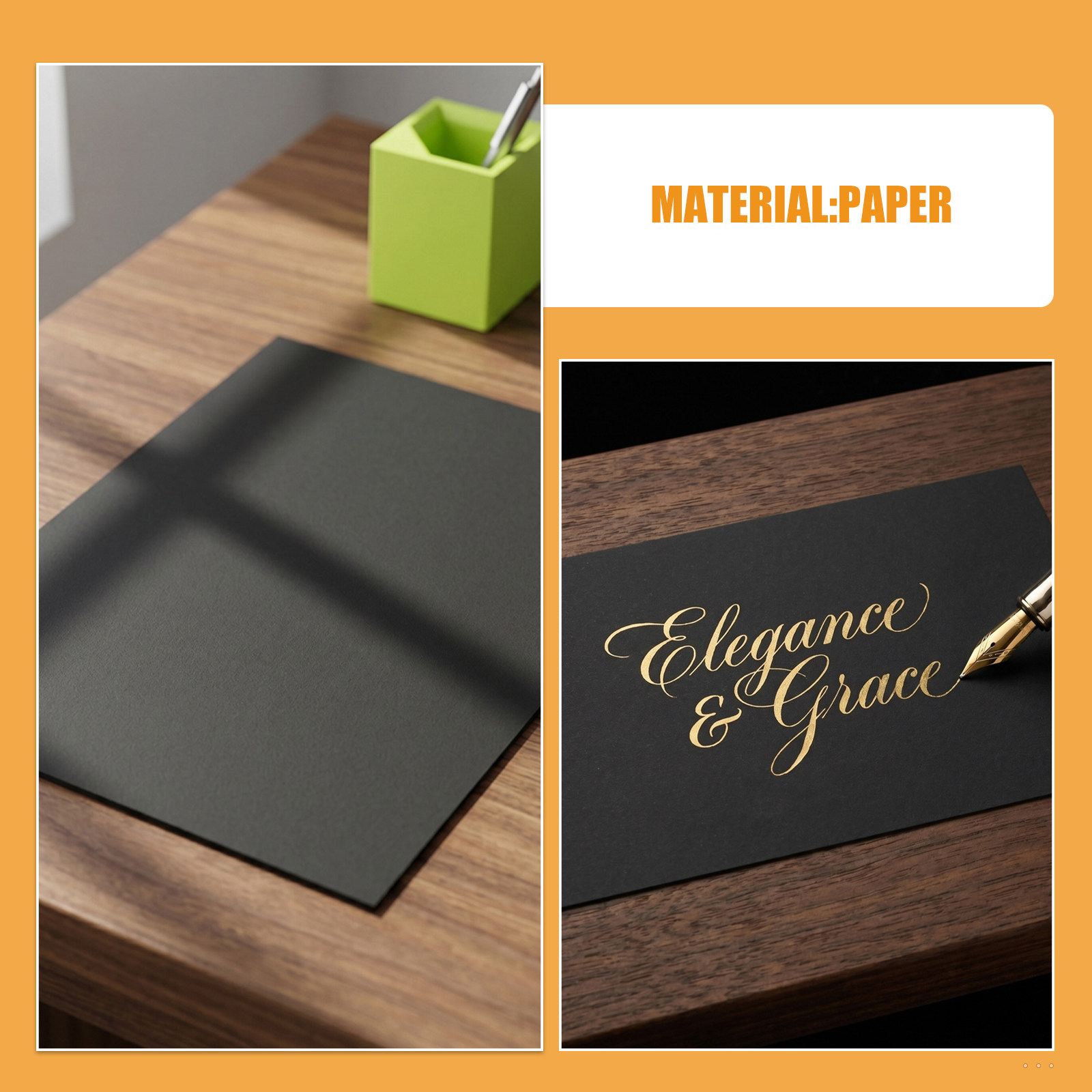 60 قطعة من ورق الكرتون الأسود  - مراجعة Papercraft Supply Invitation وسعره