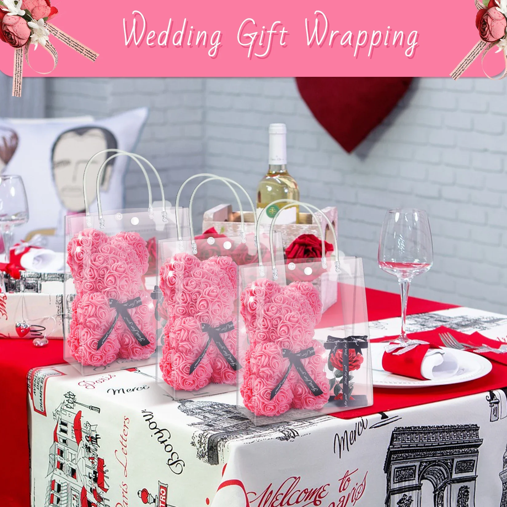 أكياس هدايا بلاستيكية شفافة مع - مراجعة Event Party Shop وسعره