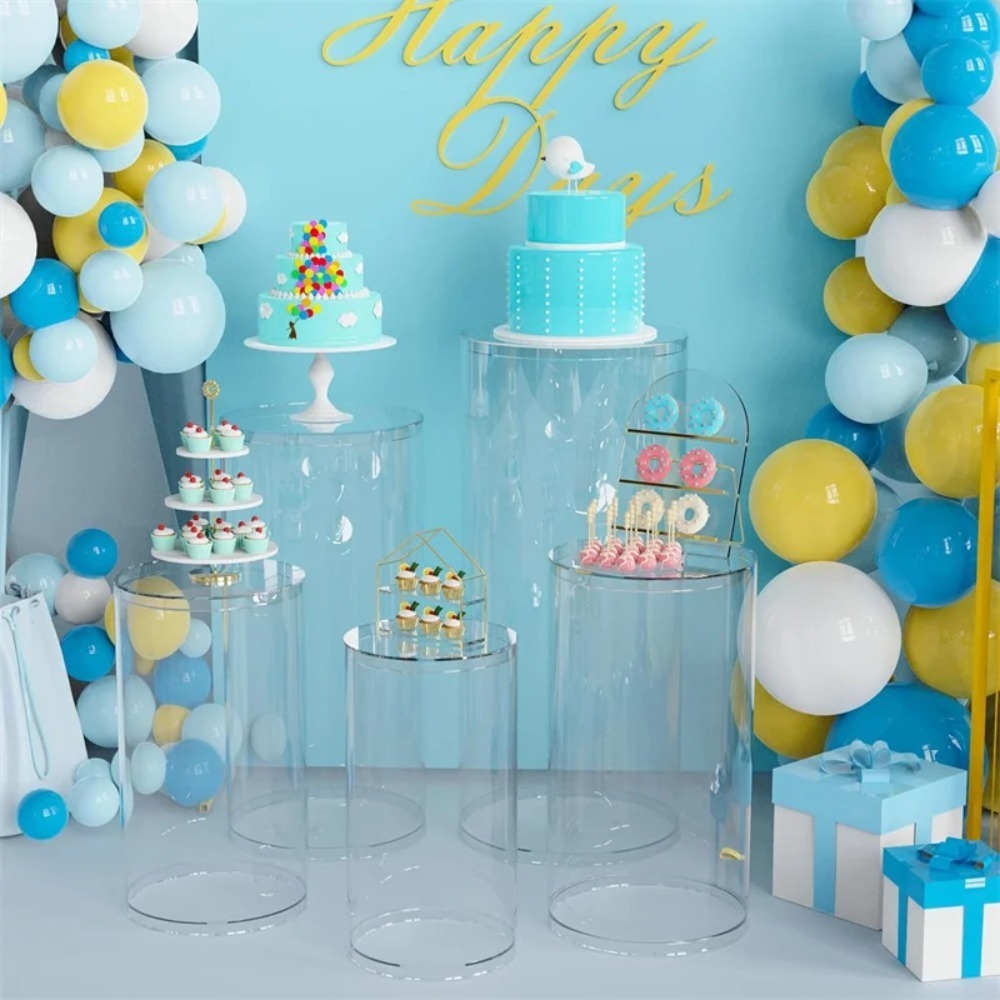 3/5 قطع منحوتات أسطوانية بيضاء - مراجعة Dessert Table Backdrop وسعره