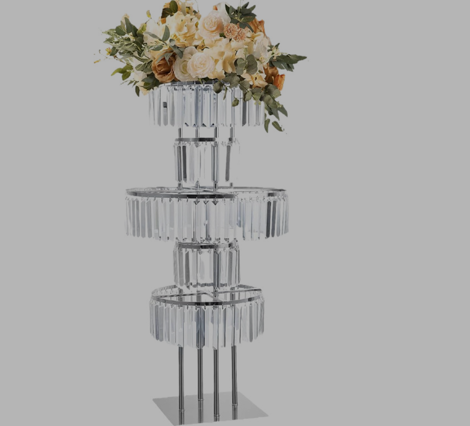 4 قطع حامل زهور كريستالي بطول  - مراجعة Party Event Supply Store وسعره