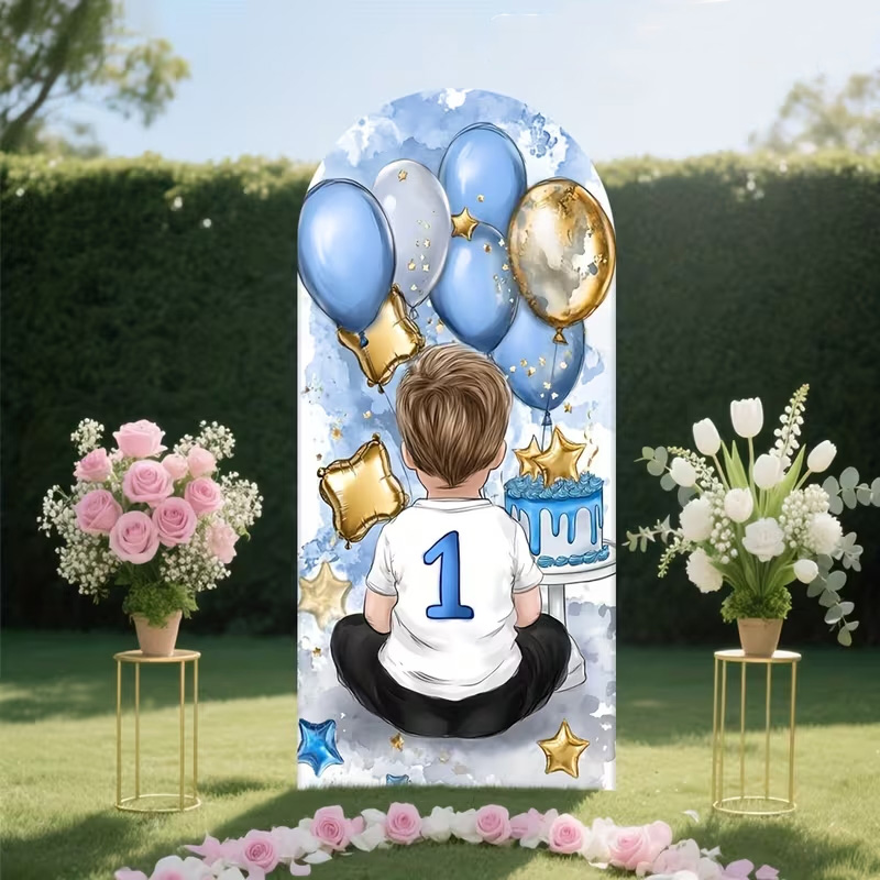 غطاء خلفية بتصميم صبي صغير لعي - مراجعة Dessert Table Backdrop وسعره
