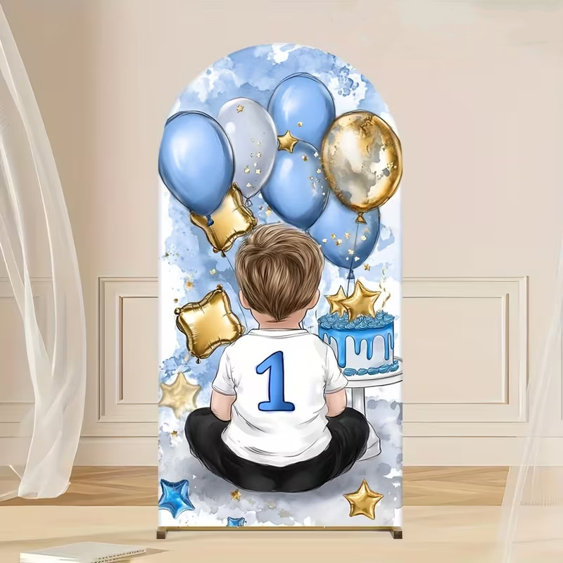 غطاء خلفية بتصميم صبي صغير لعي - مراجعة Dessert Table Backdrop وسعره