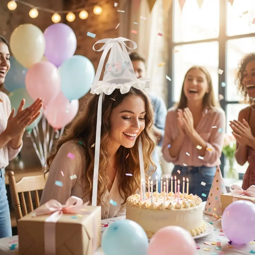 مشابك شعر على شكل قبعات عيد مي - مراجعة Party Hat Cone وسعره