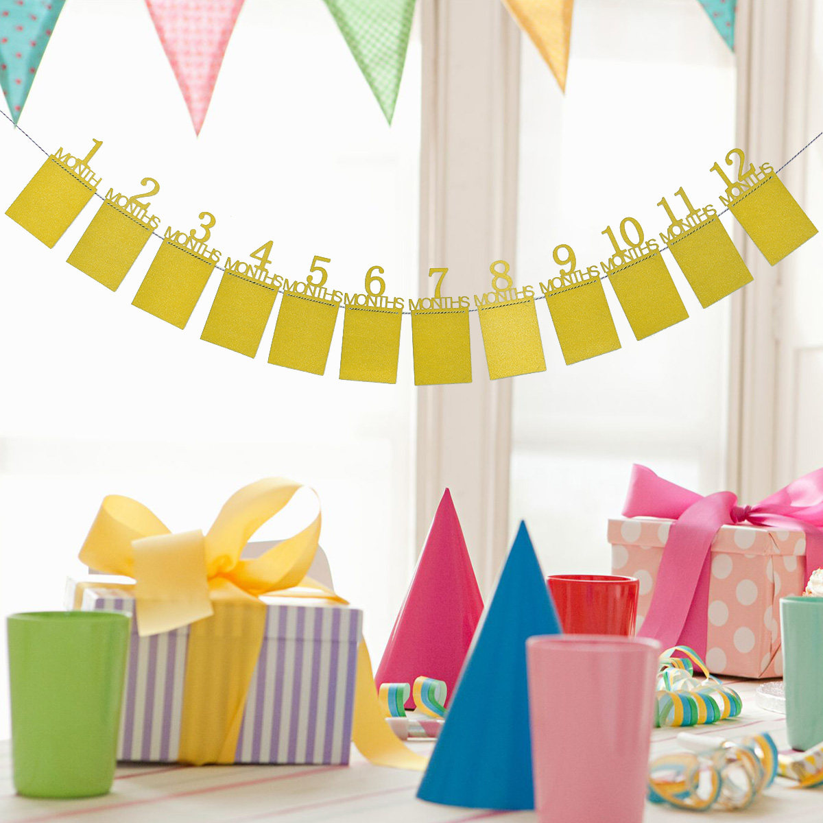 لافتة جدارية ذهبية لعيد ميلاد  - مراجعة Party Banner Gold وسعره